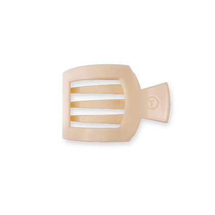 Almond Beige Small Flat Square Clip - Small Hair Clip - TELETIES 