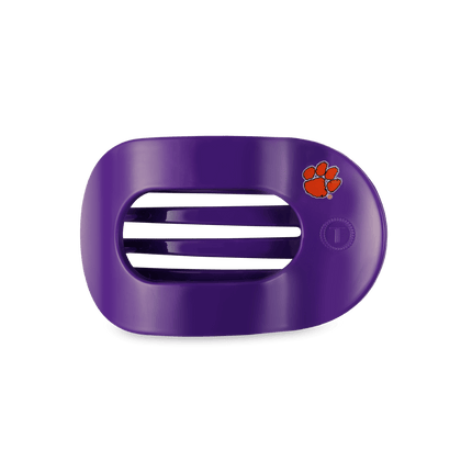 Clemson University Medium Flat Round Hair Clip - Medium Hair Clip - TELETIES 