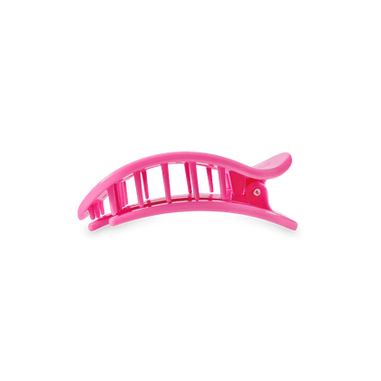 Paradise Pink Small Flat Round Hair Clip - Small Hair Clip - TELETIES 2