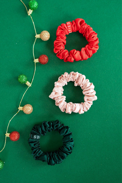 Poinsettia - Small Scrunchie - TELETIES 3