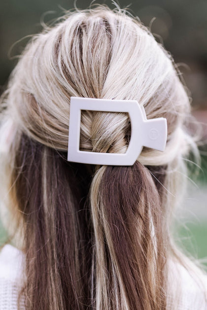 Toasted Medium Flat Square Hair Clip - Medium Hair Clip - TELETIES 3