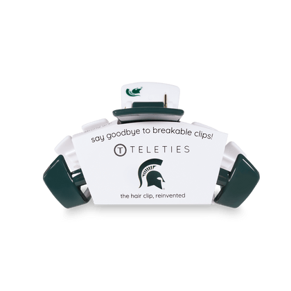 Michigan State University Medium Hair Clip - Medium Hair Clip - TELETIES 1