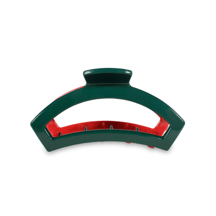 Open Red and Green Medium Hair Clip - Medium Hair Clip - TELETIES 